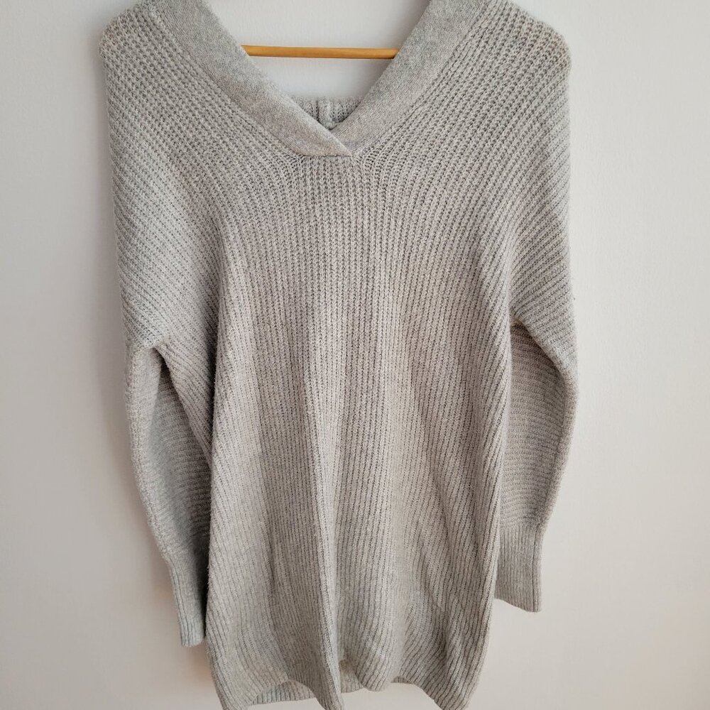 SO-Knit Sweater Dress-Light Grey